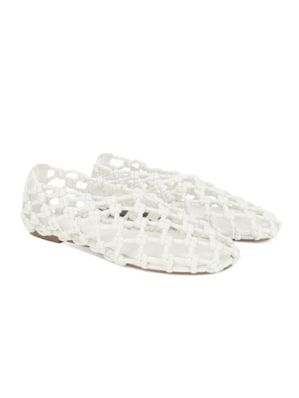 Mesh Ballet Flats Woven Hollow Round Toe Slip On Mary Jane Sandals
